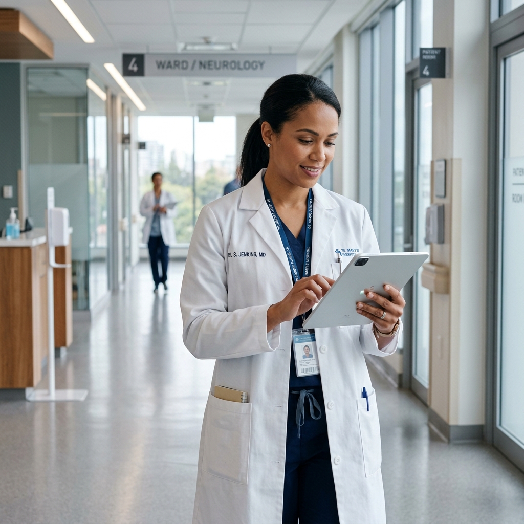 Healthcare Professional with Tablet